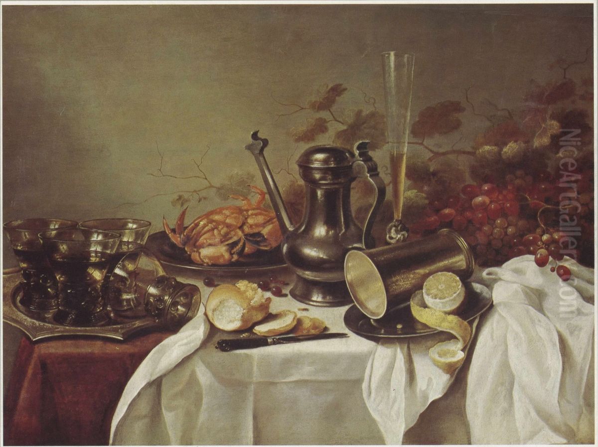 Still-Life on a Table Oil Painting by Pieter Claesz
