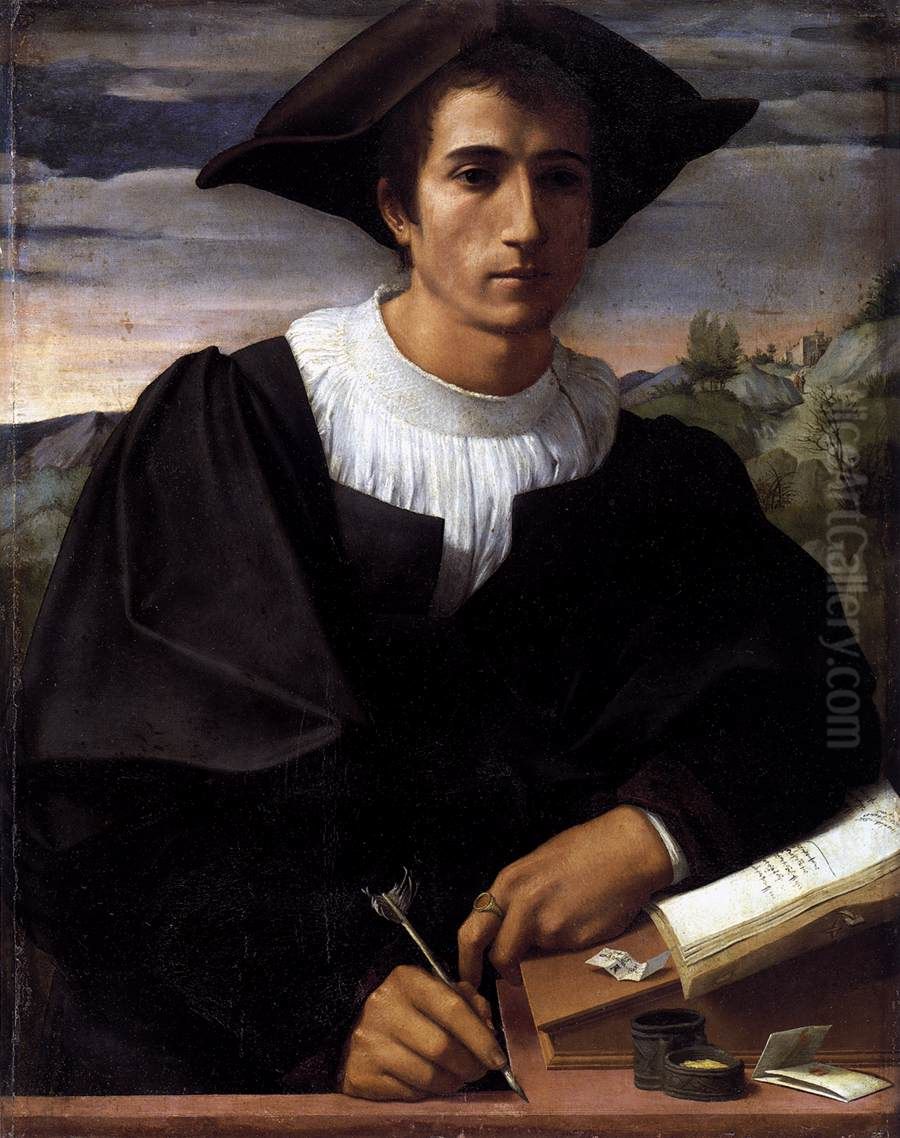 Portrait of a Man Oil Painting by Francesco Franciabigio