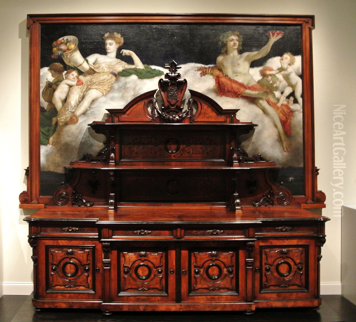 sideboard Oil Painting by Arnold Bocklin