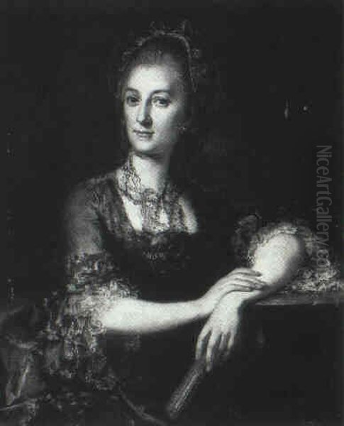 Portrat einer eleganten Dame Oil Painting by Hubert Maurer