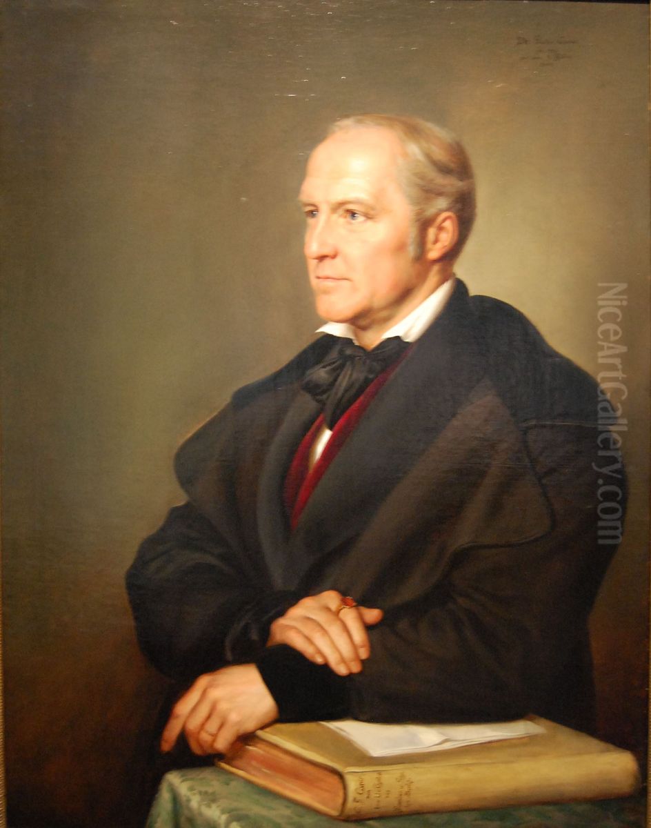 Portrait of Carl Gustav Carus Oil Painting by Julius Hubner