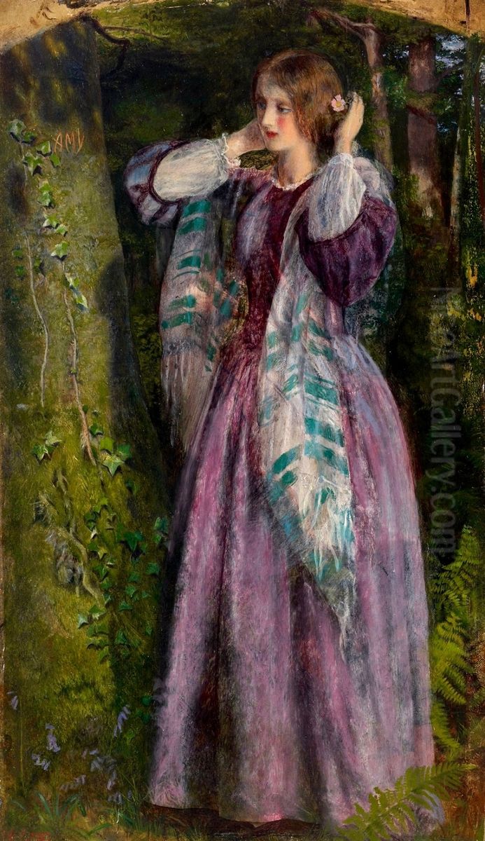 Amy Oil Painting by Arthur Hughes