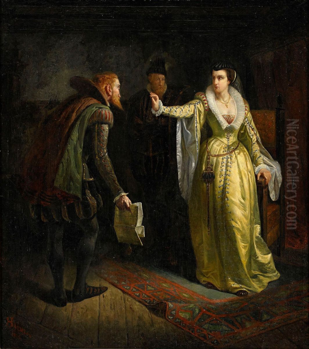 Catherine Jagiellon Oil Painting by Hugo Salmson