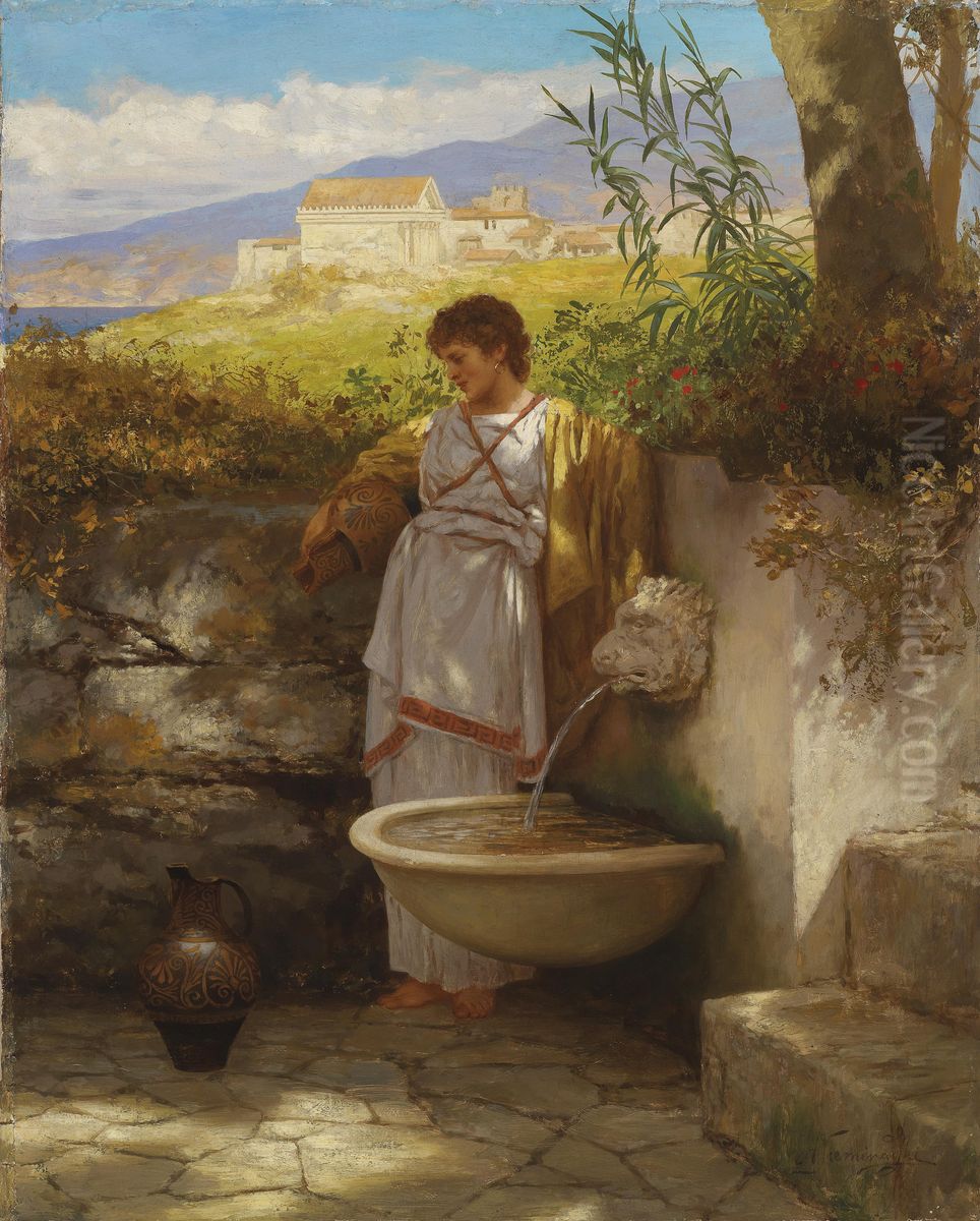 At the well Oil Painting by Henryk Siemiradzki