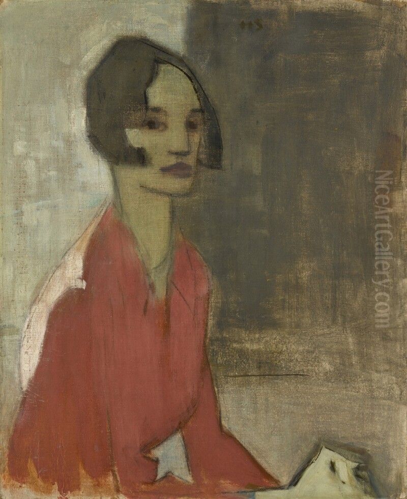Brown Eyes Oil Painting by Helene Schjerfbeck