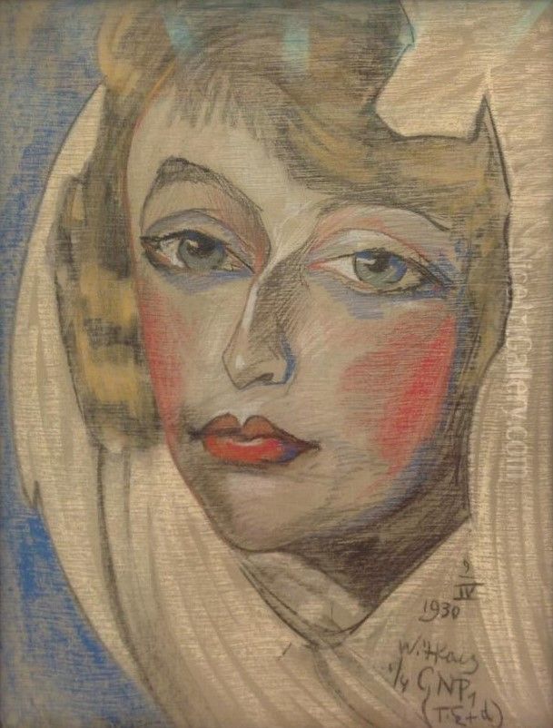 Portret Neny Stachurskiej Oil Painting by Stanislaw Ignacy Witkiewicz (Witkacy)
