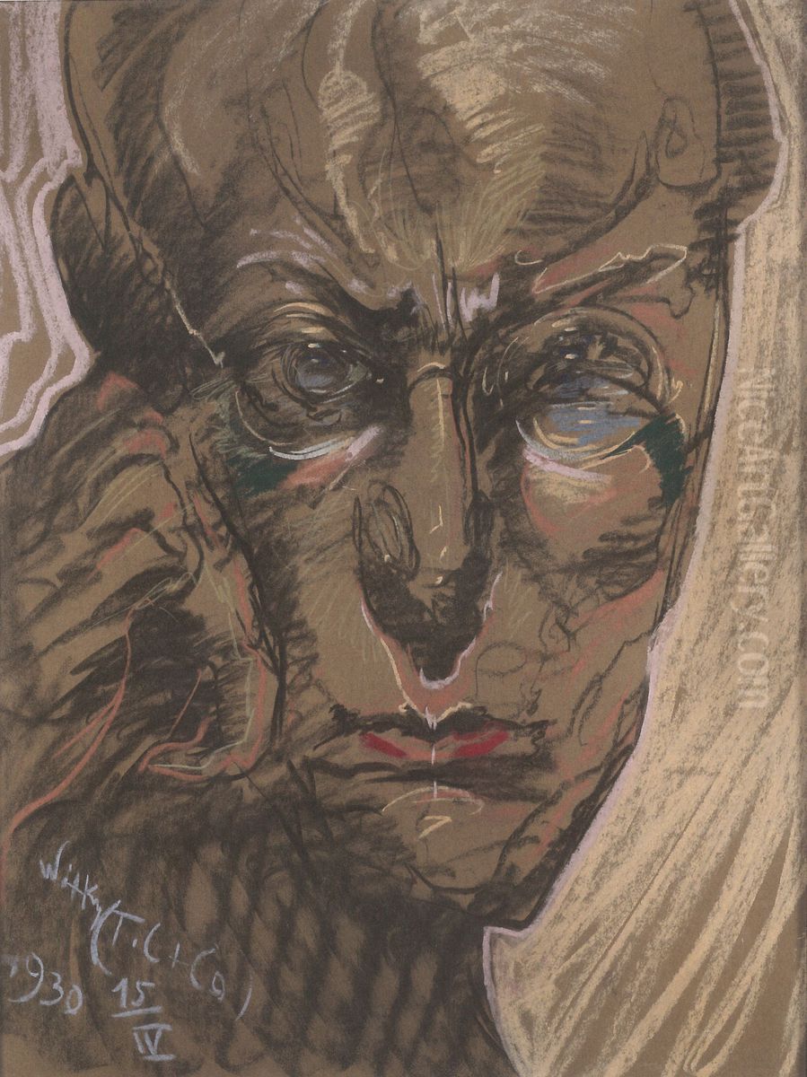 Portret Teodora Bialynickiego-Biruli Oil Painting by Stanislaw Ignacy Witkiewicz (Witkacy)