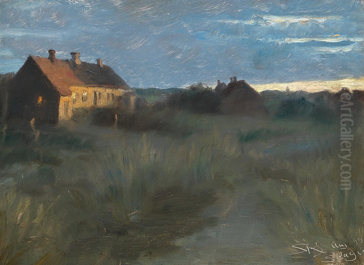 Sommeraften, Skagen. Oil Painting by Peder Severin Kroyer