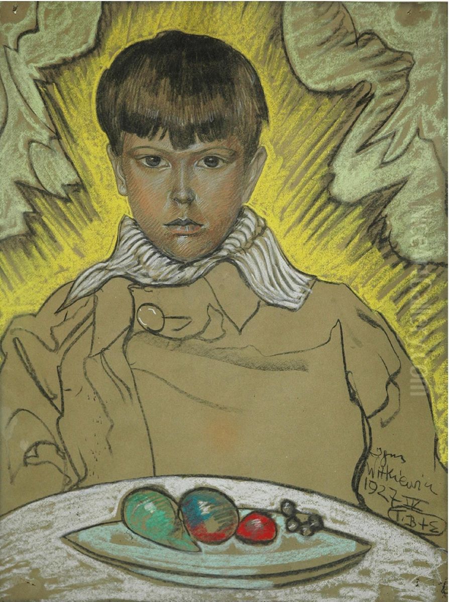 Portrait of Krzysztof Malczewski Oil Painting by Stanislaw Ignacy Witkiewicz (Witkacy)