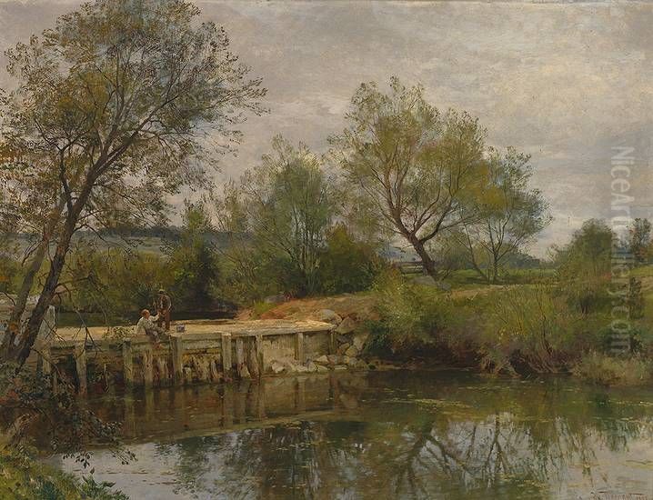 Fruhlingstag auf dem Land Oil Painting by Hugo Darnaut