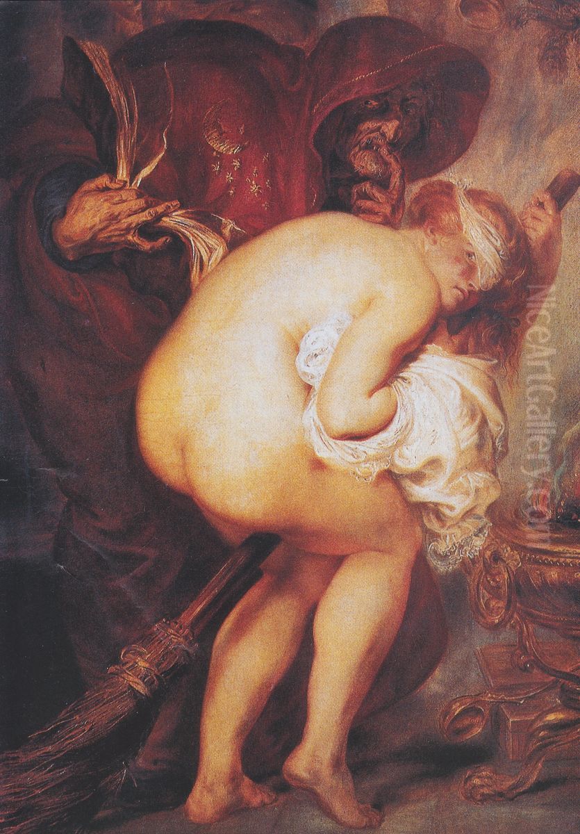 Young sorceress Oil Painting by Antoine Wiertz