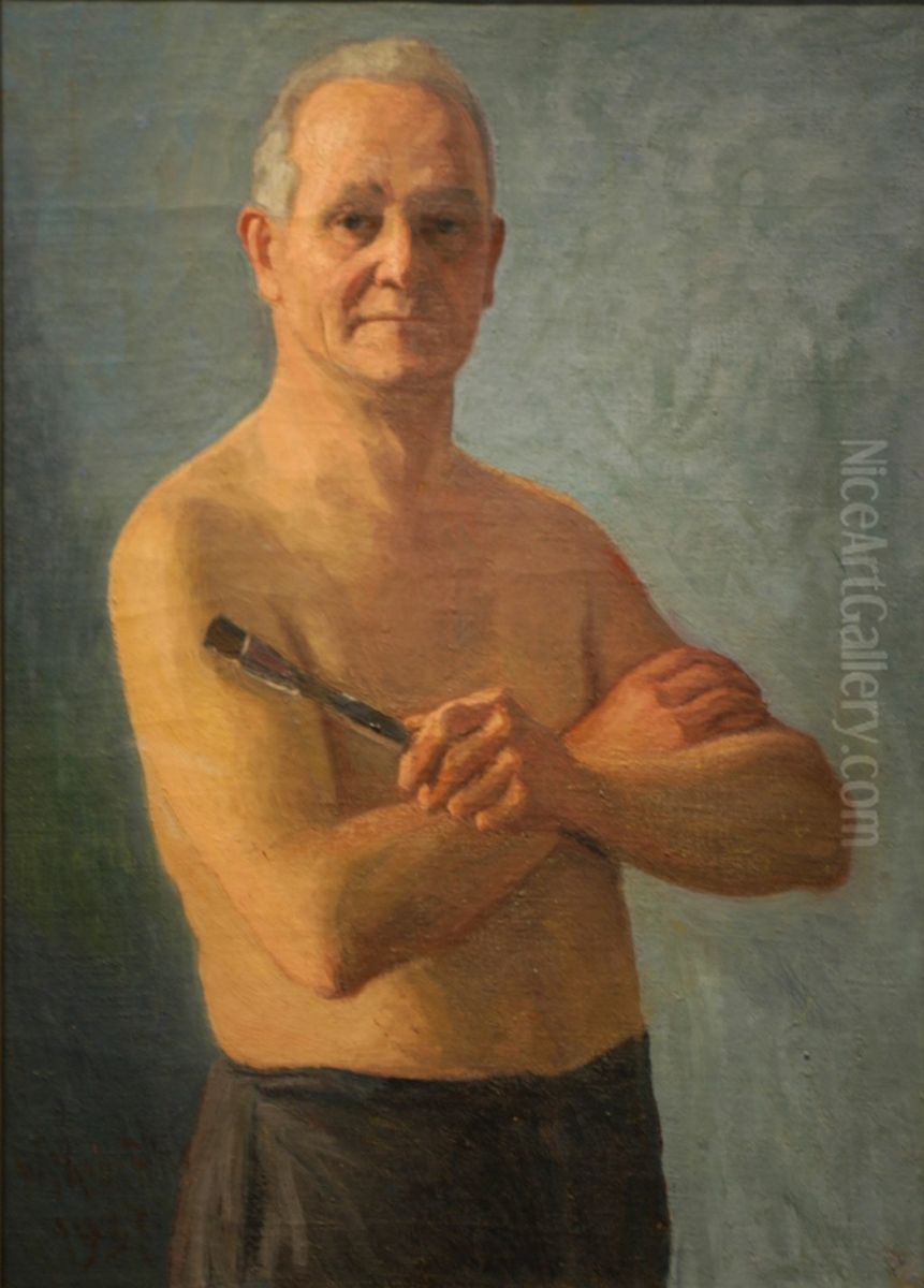 Self-portrait Oil Painting by Felix Bodog Widder