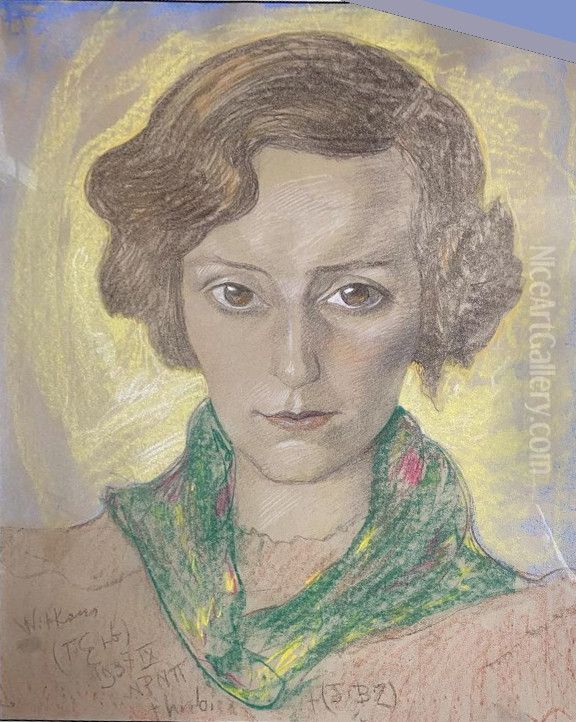 Portrait of Helena Furbeck Oil Painting by Stanislaw Ignacy Witkiewicz (Witkacy)