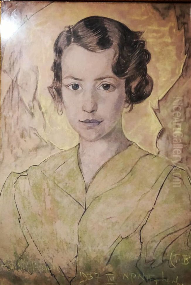 Portrait of a woman Oil Painting by Stanislaw Ignacy Witkiewicz (Witkacy)