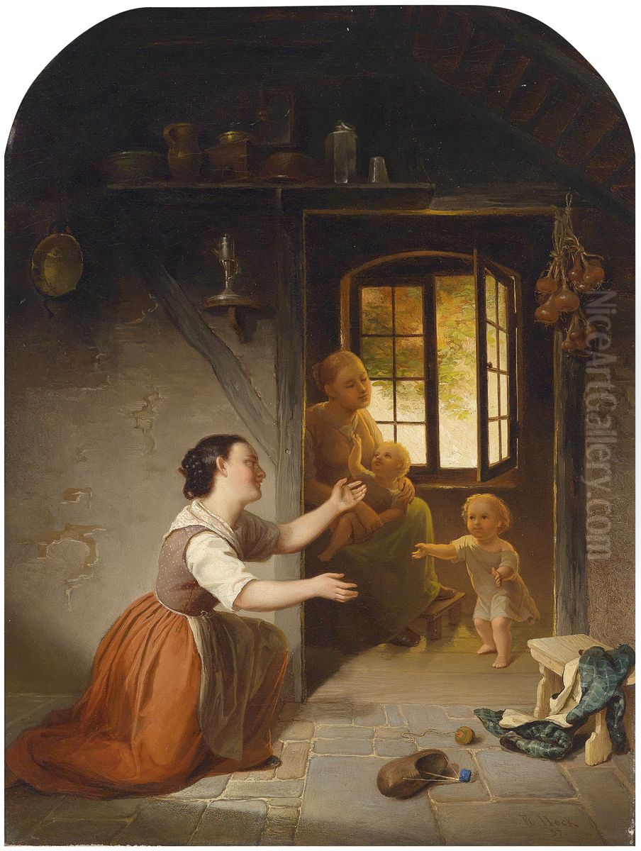 Erste Schritte Oil Painting by Robert Heck