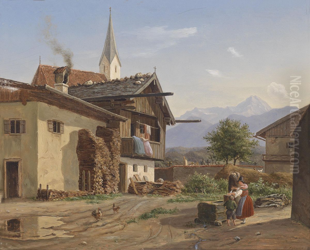 Bauernhof Oil Painting by Wilhelm Xylander
