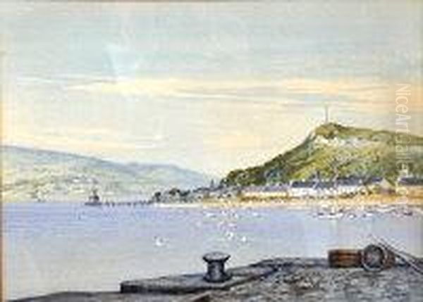 Coastal Scene Oil Painting by Thomas, of Pall Mall Butler