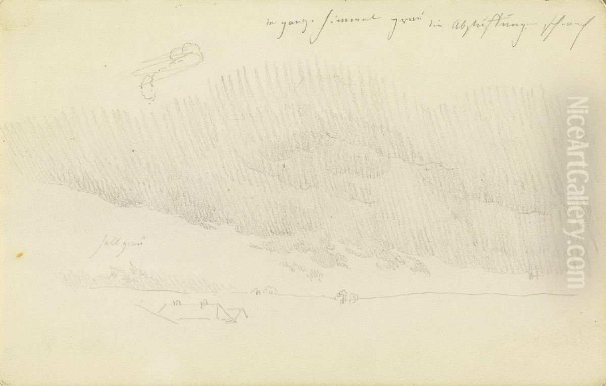 Wolkenstudie mit Haus im Vordergrund Oil Painting by Caspar David Friedrich