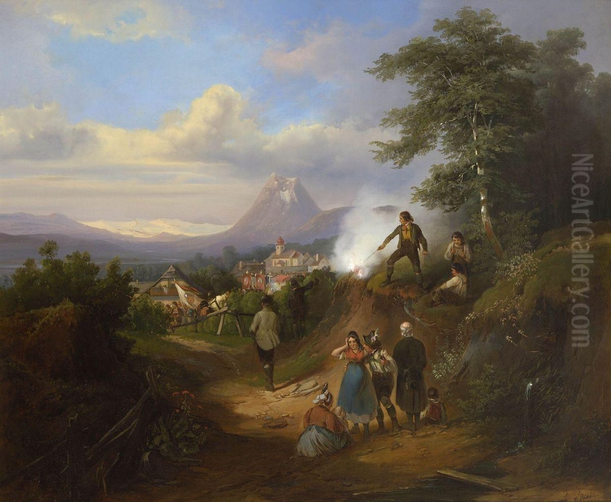 Fronleichnam in Oberosterreich Oil Painting by unknown