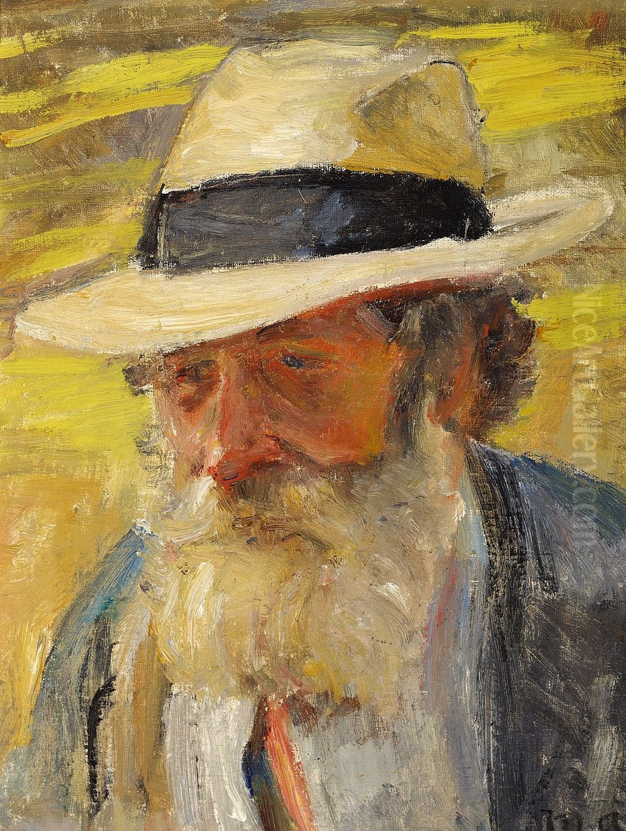 The head of an old man. Oil Painting by Michael Peter Ancher
