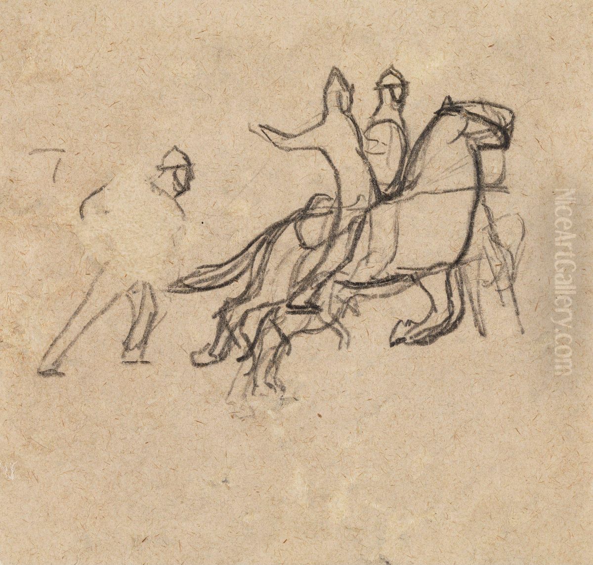 Sigvat the bard reciting Oil Painting by Halfdan Egedius