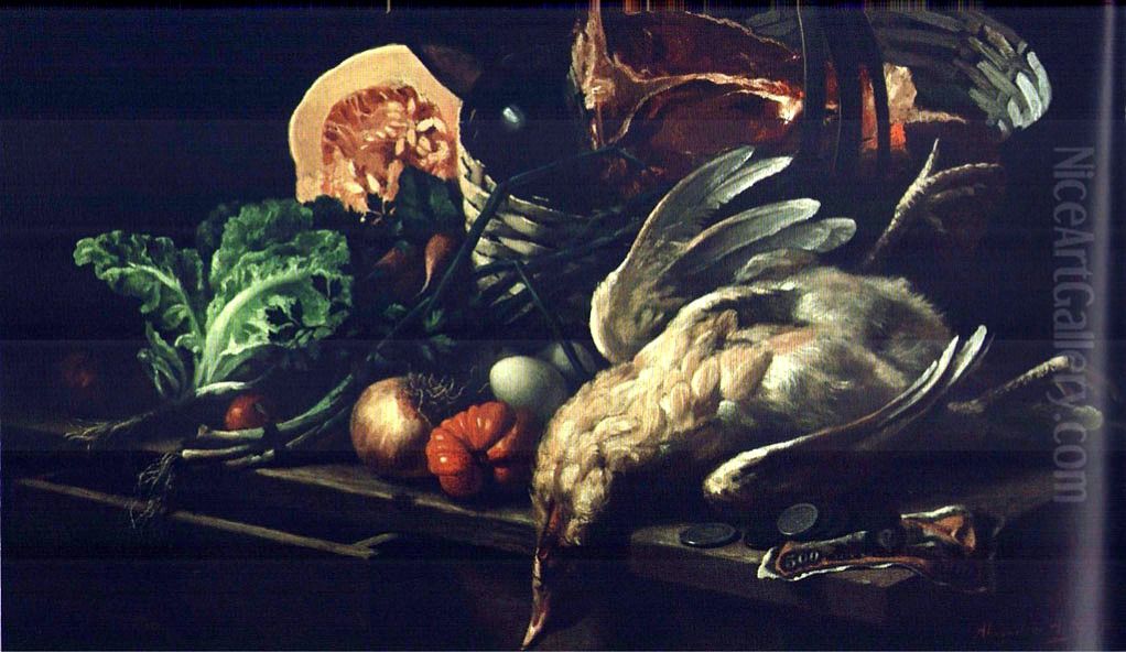 O cesto de compras Oil Painting by Abigail de Andrade