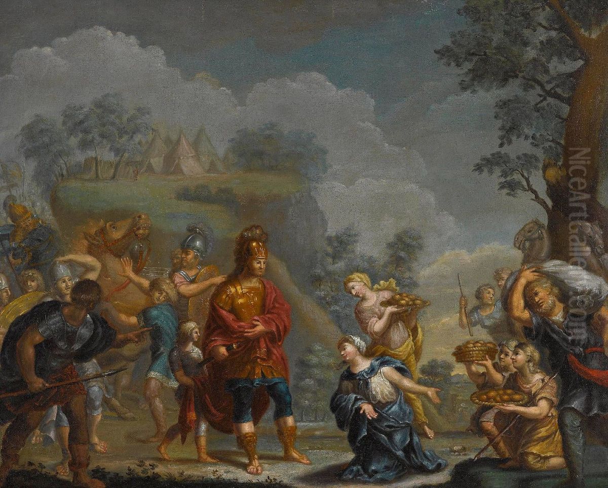 Abigail vor David Oil Painting by unknown