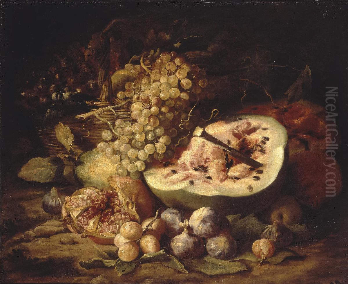 Fruit Still-Life Oil Painting by Abraham Brueghel