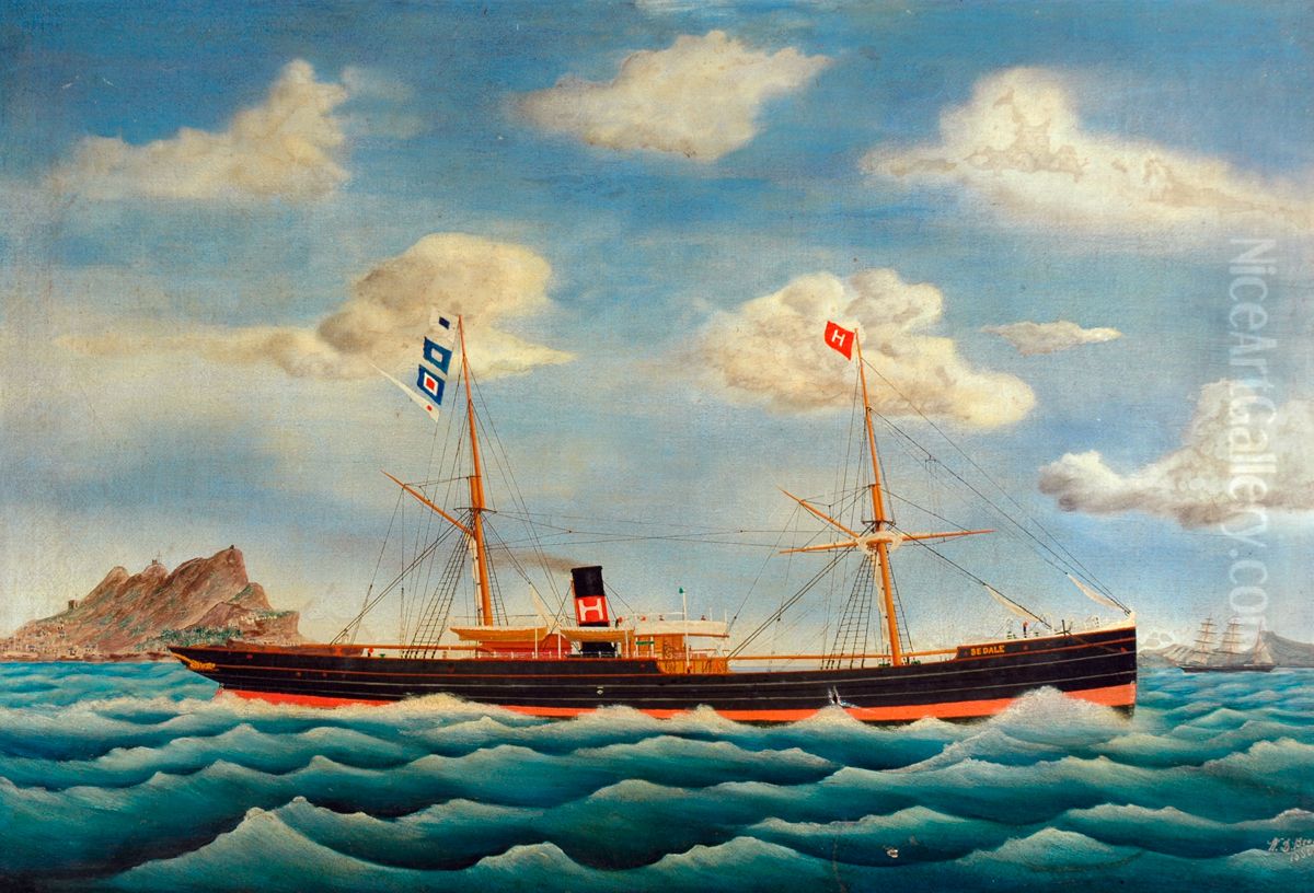 SSBedalePassing Gibraltar Oil Painting by unknown