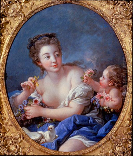 Venus and Cupid Oil Painting by Francois Boucher