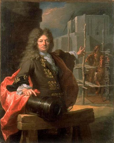 Herrenportrat Johann Balthasar Keller vom Steinbock Oil Painting by Hyacinthe Rigaud