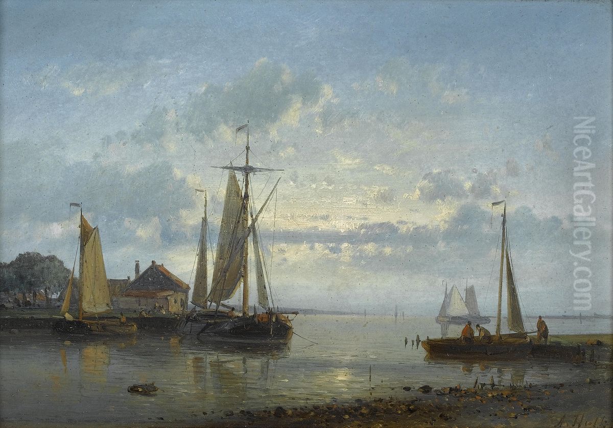 Setting off for the fishing grounds Oil Painting by Abraham Hulk Senior