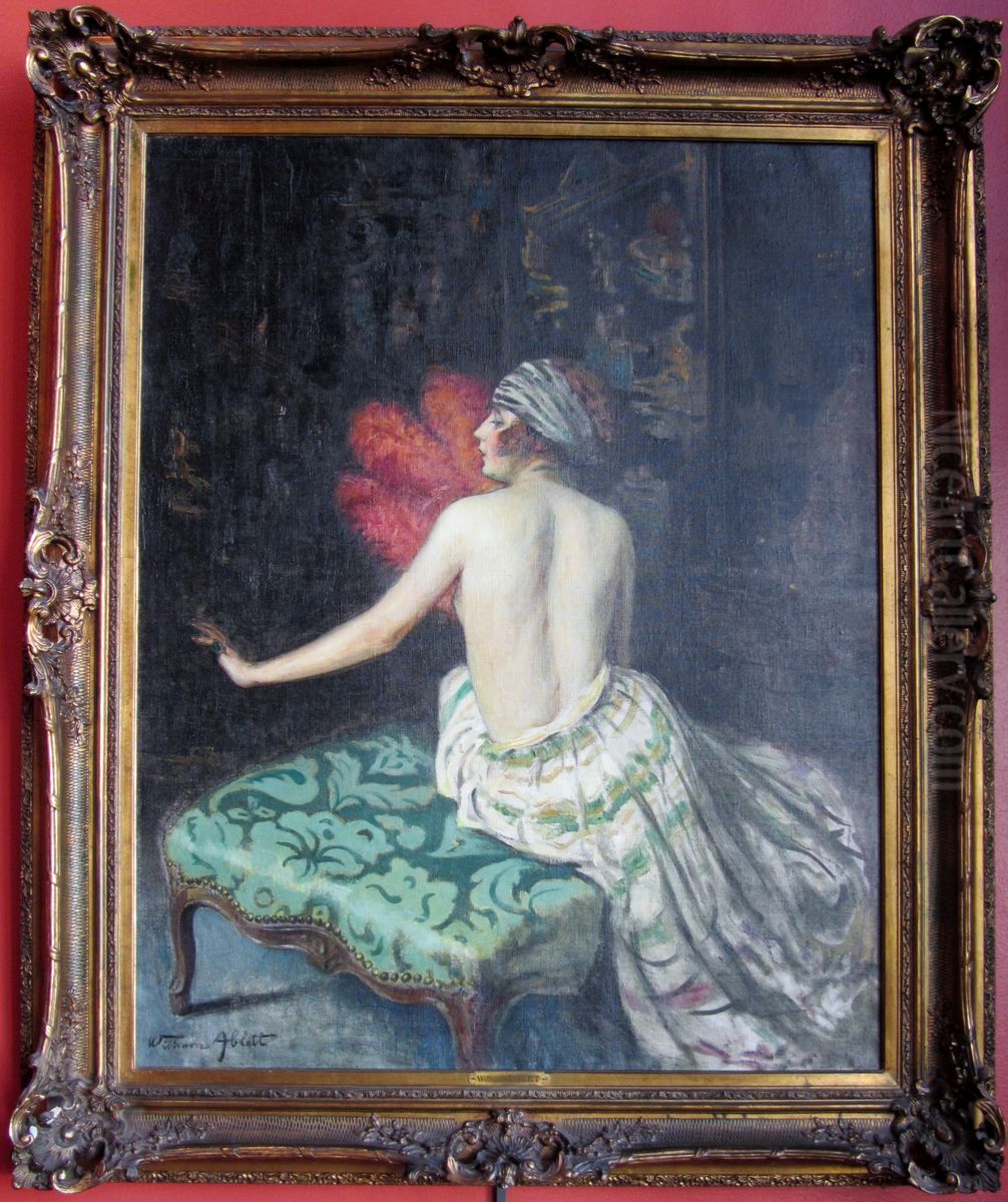 La dama de la gema verde Oil Painting by William Ablett