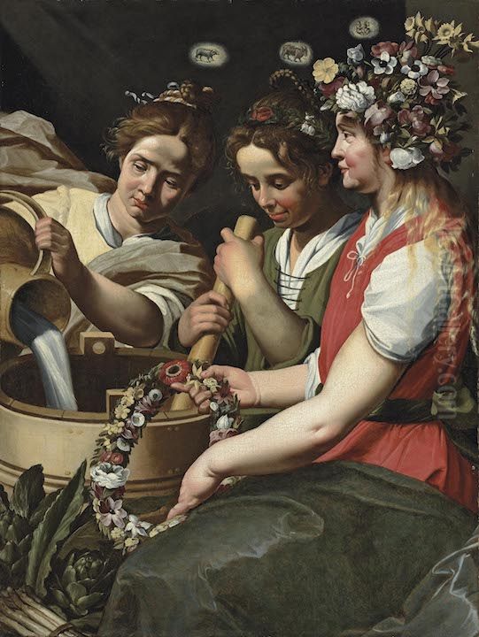Allegory of Spring Oil Painting by Abraham Janssens I