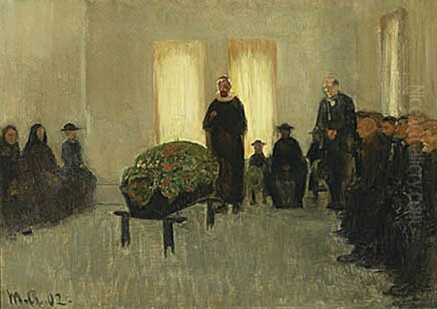 En Skagens Fiskers Begravelse. Oil Painting by Michael Peter Ancher