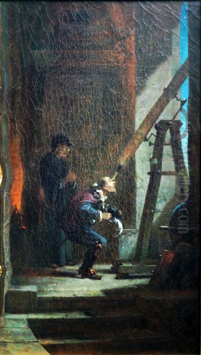 The Astrologer Oil Painting by Carl Spitzweg