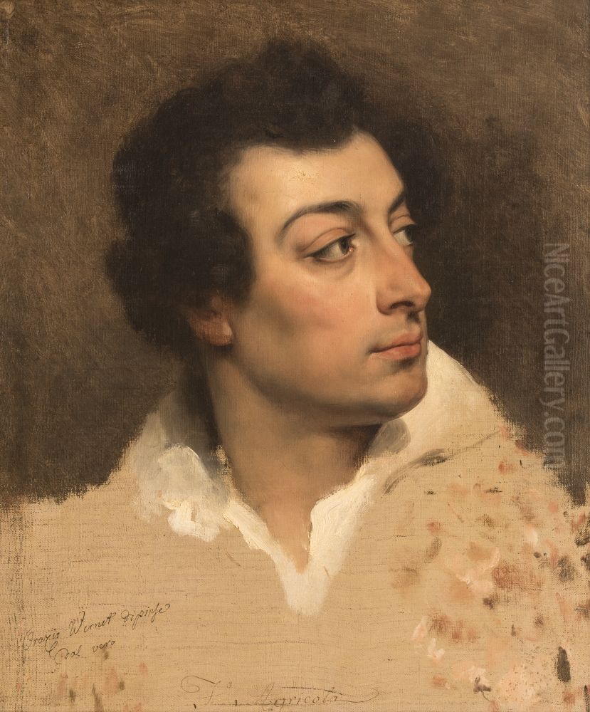 Portrait of Filippo Agricola Oil Painting by Horace Vernet