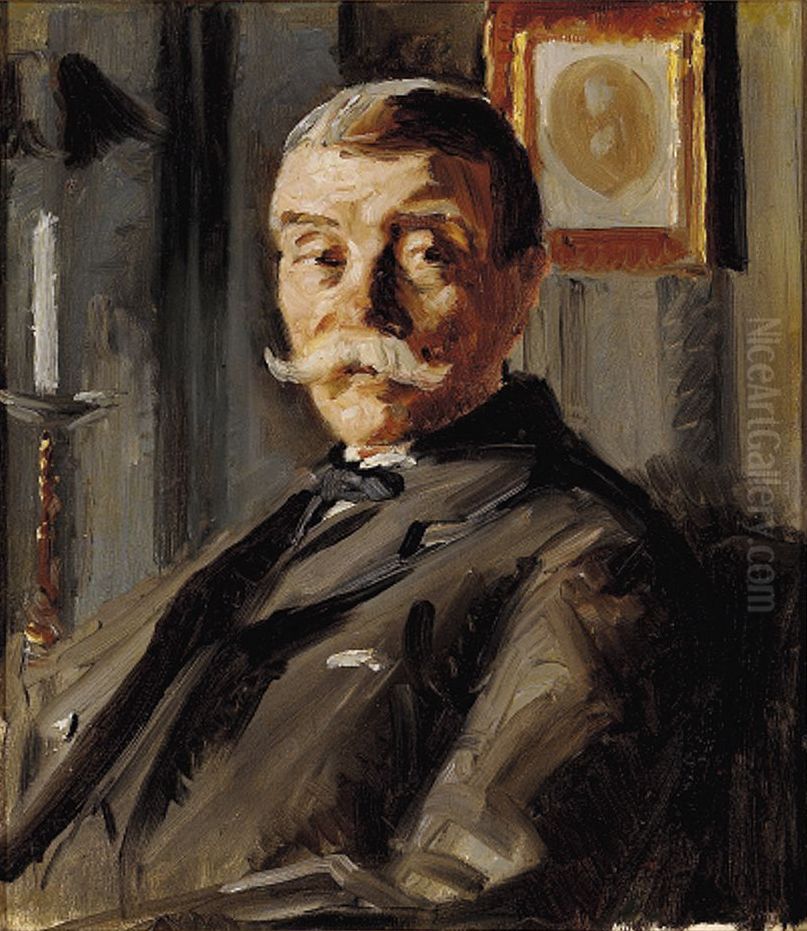 Portrait of Alexander Bech. Study. Oil Painting by Michael Peter Ancher
