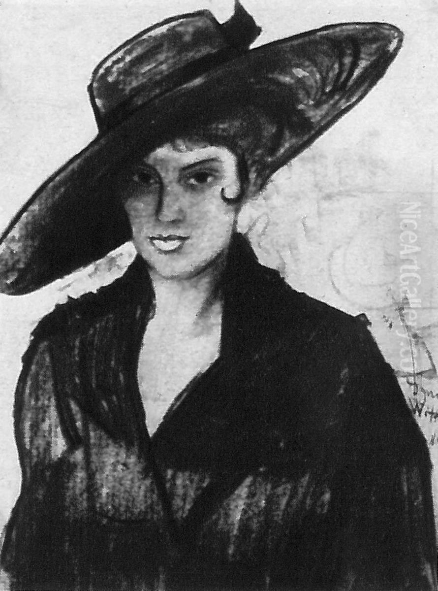 Portrait of Wiktoria Gruberska Oil Painting by Stanislaw Ignacy Witkiewicz (Witkacy)