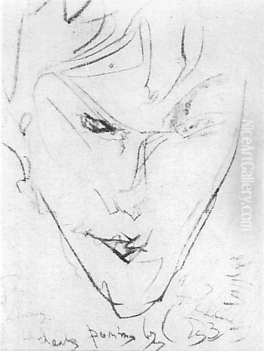 Portrait of Helena Bialynicka-Birula Oil Painting by Stanislaw Ignacy Witkiewicz (Witkacy)