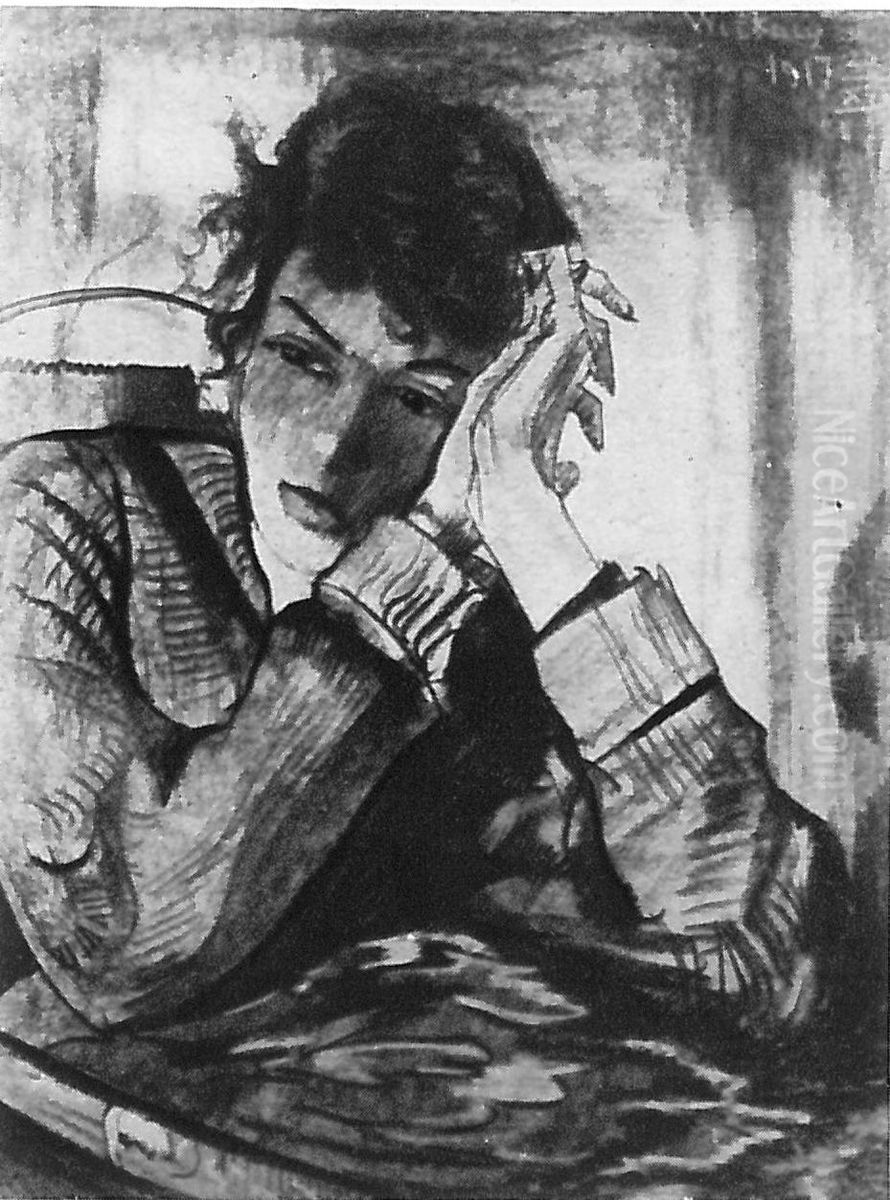 Portret Wiktorii Gruberskiej Oil Painting by Stanislaw Ignacy Witkiewicz (Witkacy)