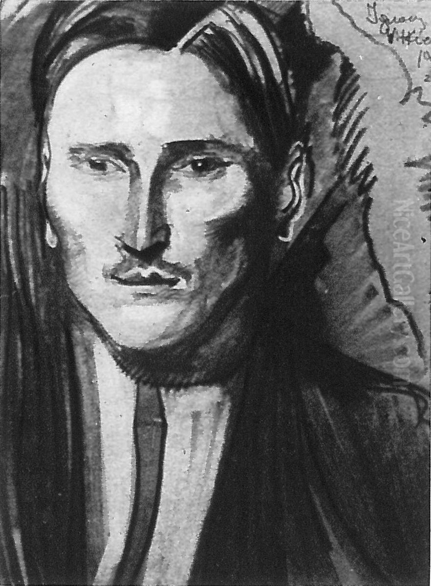 Portrait of a man Oil Painting by Stanislaw Ignacy Witkiewicz (Witkacy)