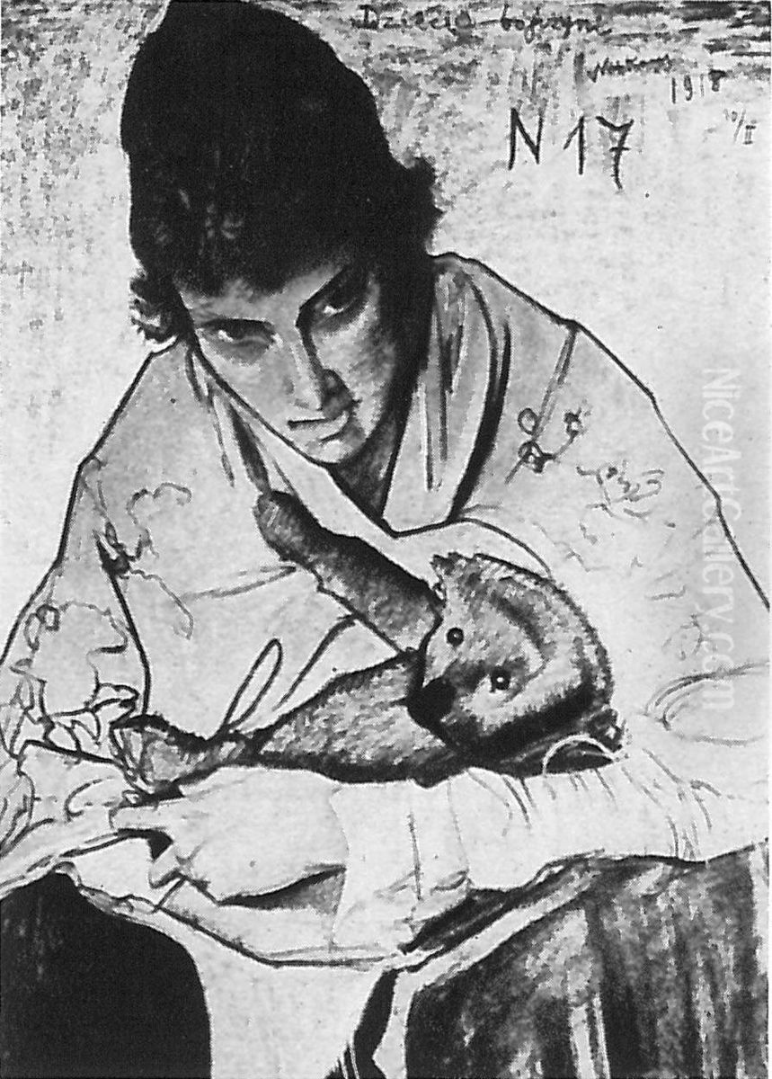 baby killer Oil Painting by Stanislaw Ignacy Witkiewicz (Witkacy)