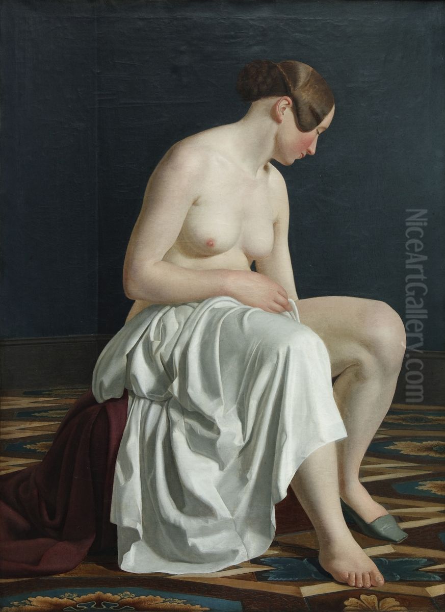 Figurbilde. Akt. Oil Painting by Christoffer Wilhelm Eckersberg