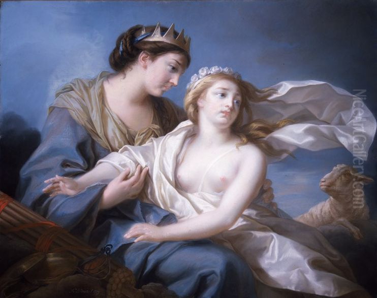 L'Innocence se refugiant dans les bras de la Justice Oil Painting by Elisabeth Louise Vigee Le Brun