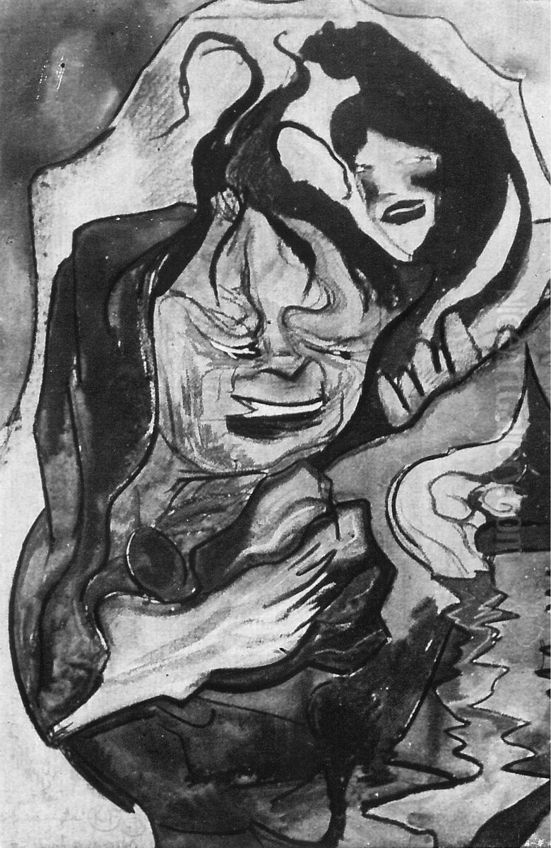 To jest ta dzywna szyla Oil Painting by Stanislaw Ignacy Witkiewicz (Witkacy)