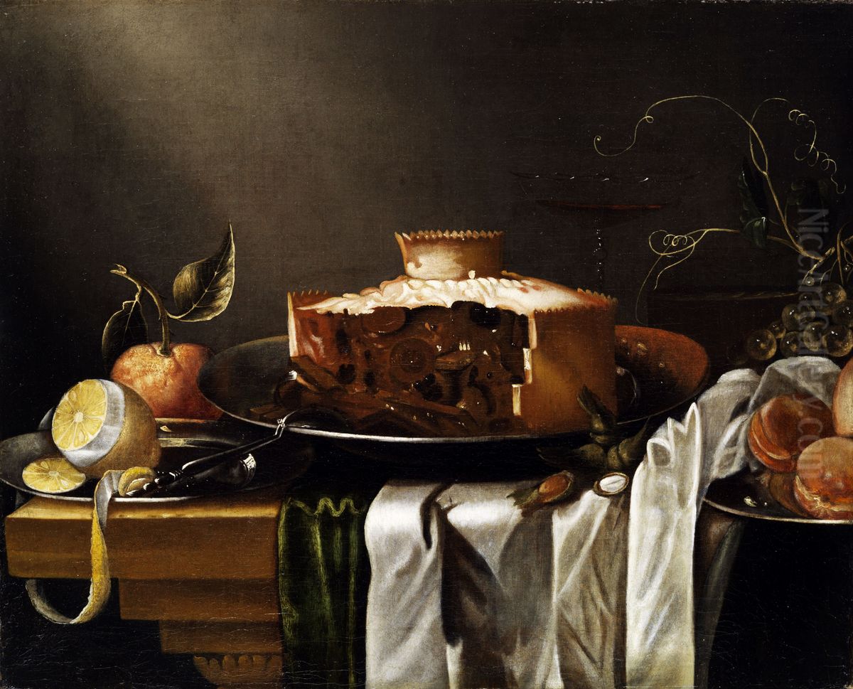 Still life with pate. Oil Painting by Abraham Van Calraet