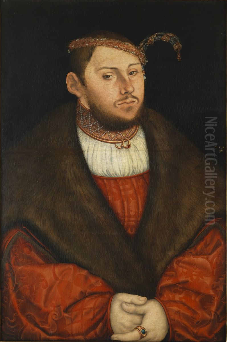 Portrait of the Prince-Elector Johann Friedrich Oil Painting by Lucas Cranach the Elder