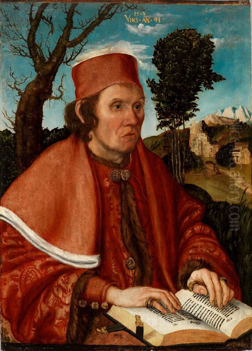 Bild des Gelehrten Juristen Dr. Johann Stephan Reuss Oil Painting by Lucas Cranach the Elder