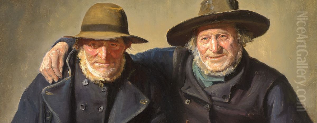 Two friends. Oil Painting by Michael Peter Ancher